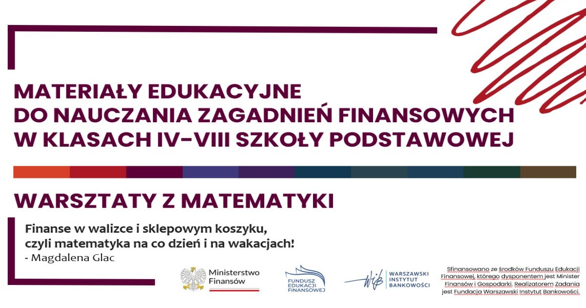 Ilustracja: Finanse w walizce i sklepowym koszyku, czyli matematyka na co dzień i na wakacjach!